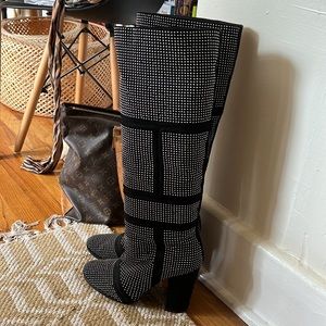 Fall Trends Stylish Studded Knee High Heeled Boot